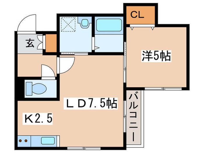 リベルティ西岡の物件間取画像