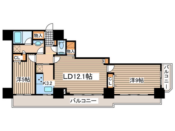 知事公館前タワーレジデンスの物件間取画像