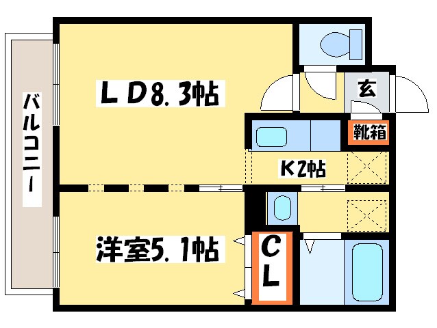 グランデプレシア環状通東の物件間取画像