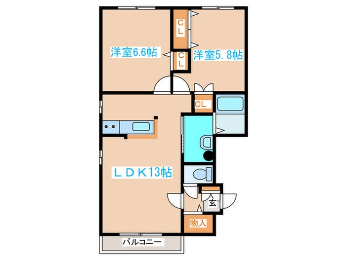 ディーセントステージ弐番館の物件間取画像