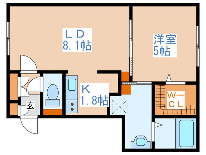 グランメール北40条Aの物件間取画像