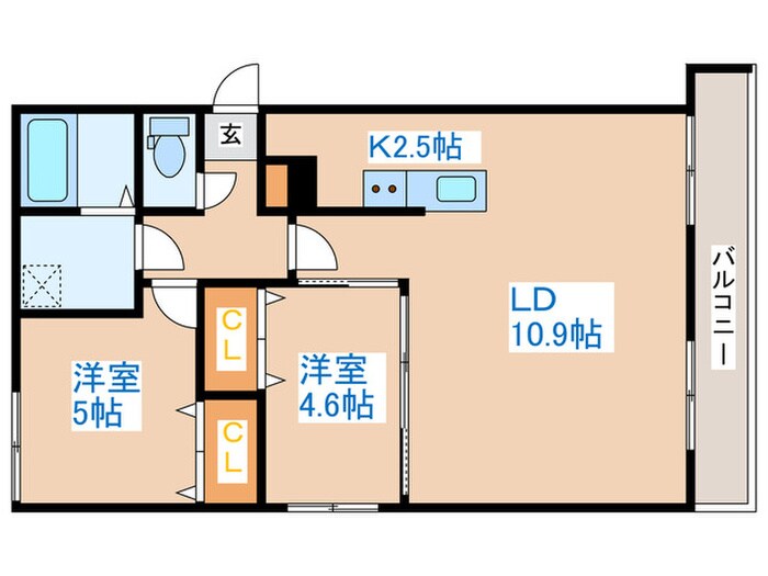 ブランシャール琴似の物件間取画像