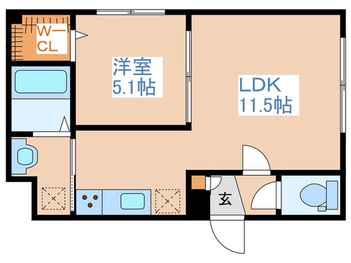 グランメール平岸1-2の物件間取画像