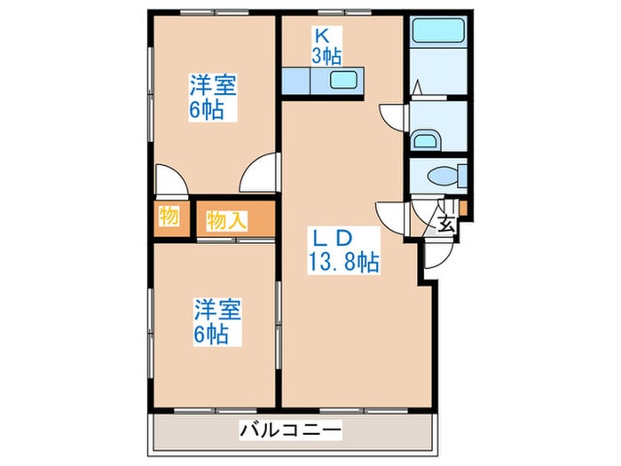 エレガンス47の物件間取画像