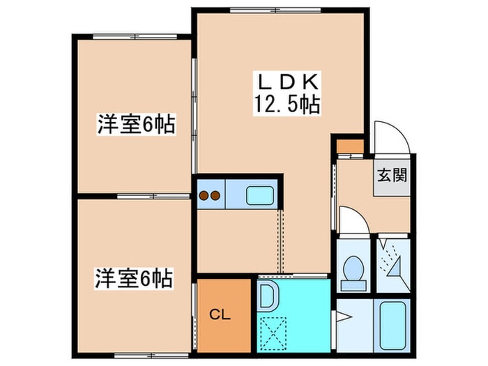 クレオフィ－ルドの物件間取画像