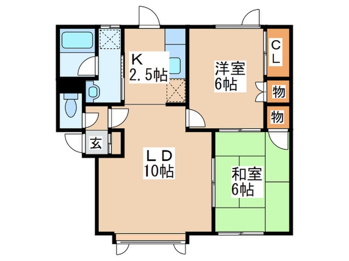 ワイドフクダの物件間取画像