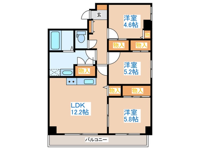 ブライトン琴似の物件間取画像