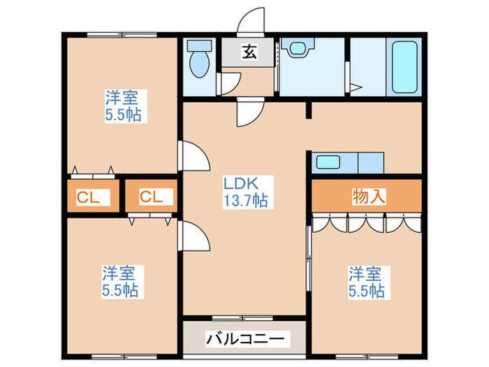 ヌ－ボ・ストリア澄川の物件間取画像