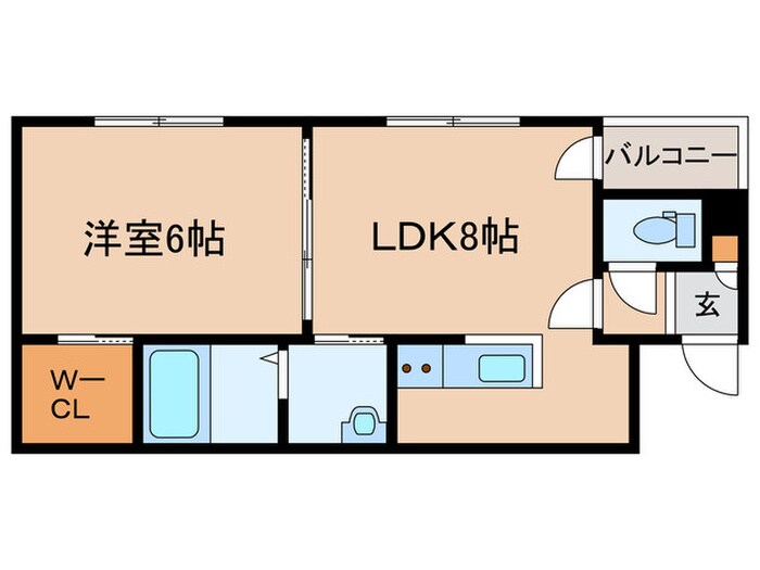 A BOND月寒東　B棟の物件間取画像