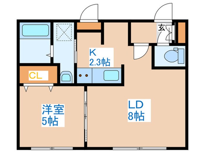 デイズ発寒南の物件間取画像