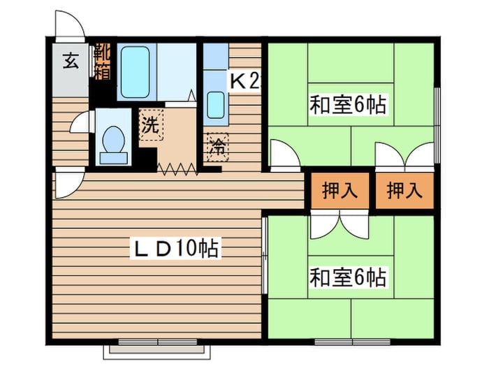 フジカネハイツＡの物件間取画像