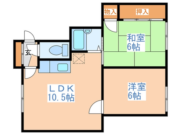 コ－ポ二上の物件間取画像