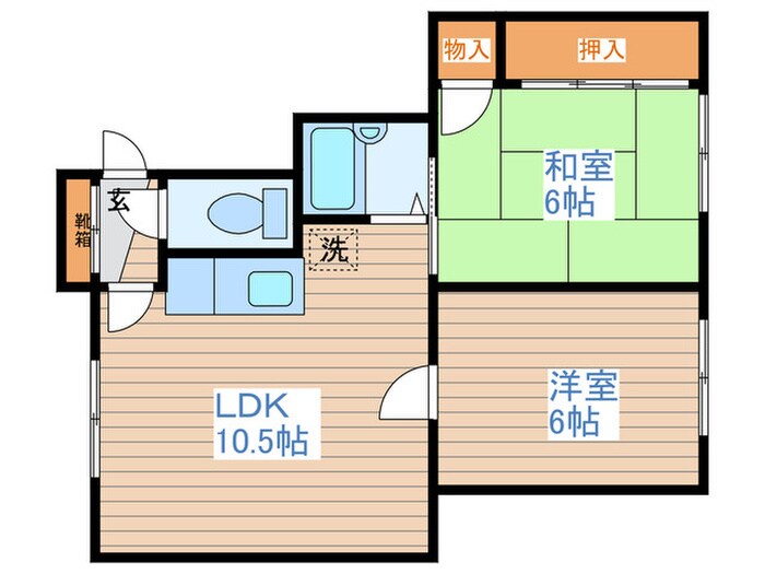 コ－ポ二上の物件間取画像