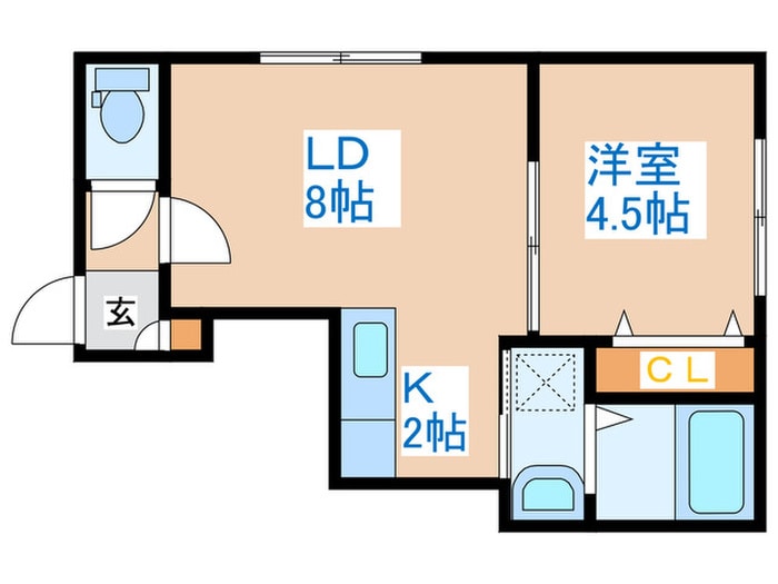 グランフェリーチェ手稲の物件間取画像