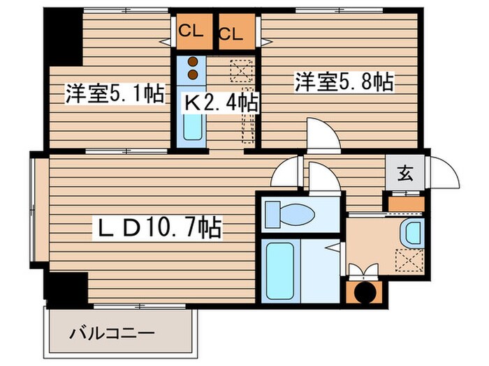 レジデンスN21の物件間取画像