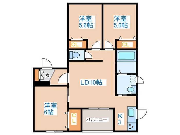 サンドリヨン　A棟の物件間取画像