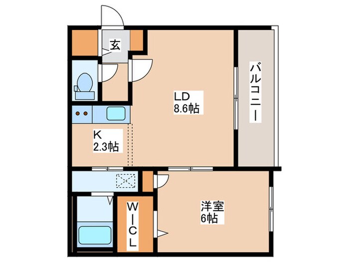 Comozona Maruyamaの物件間取画像