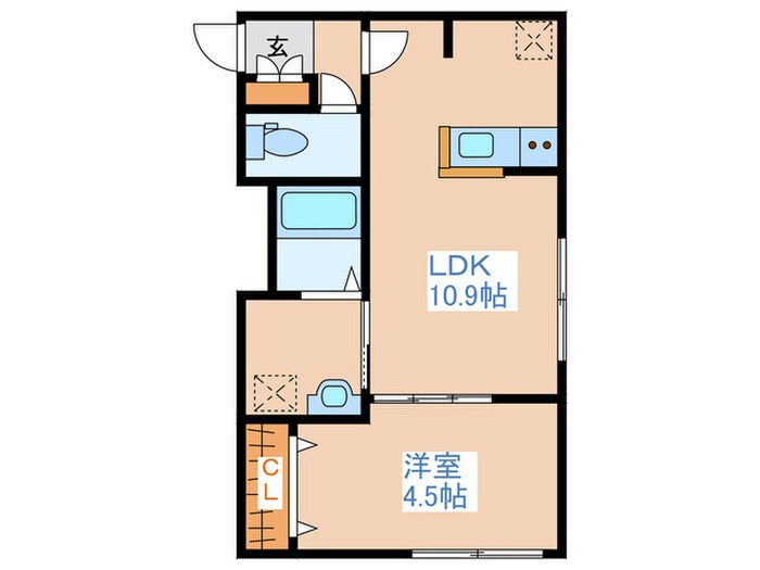 Ta-Ri-Ru学園前の物件間取画像