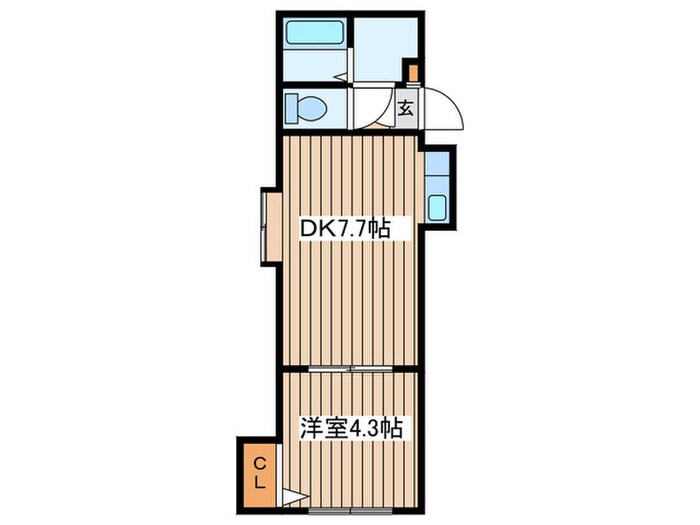 パ－クハイム環状通東の物件間取画像