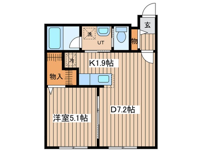 Aqua Garden平岸EASTの物件間取画像