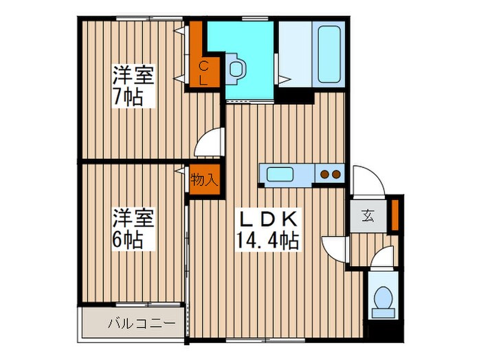 ディライトＢの物件間取画像