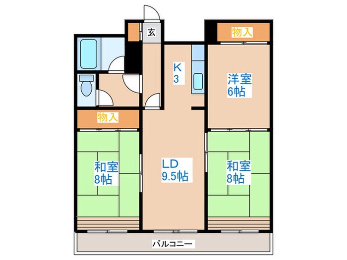 ハイデンス琴似の物件間取画像