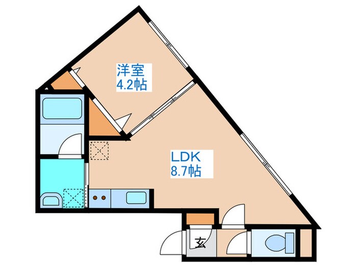 レジデンス菊水の物件間取画像