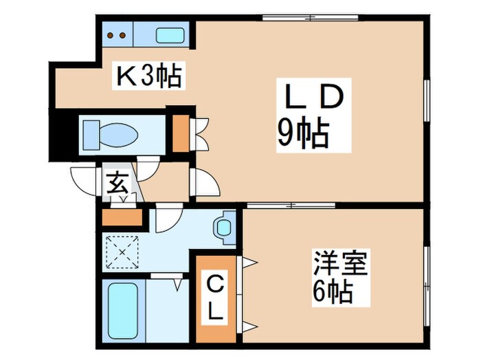 シルキー月寒東　B棟の物件間取画像