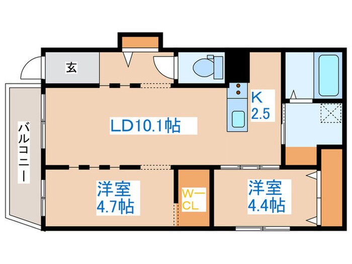 ラピスブラオ八軒の物件間取画像