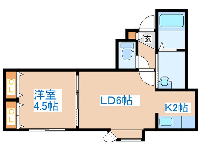 ＬＥＥ　ＳＰＡＣＥ　発寒３条の物件間取画像