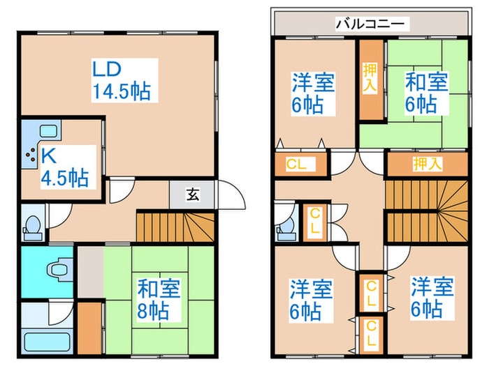 コーポしずかＤの物件間取画像