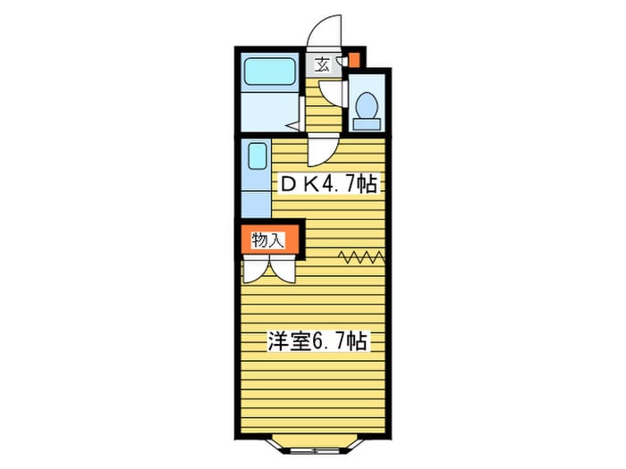 プレサント北８条Ｂ棟の物件間取画像