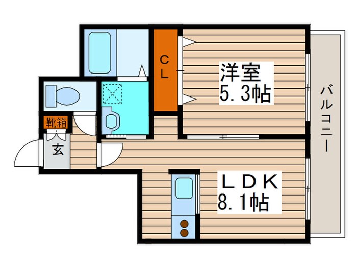 クラッセ北大前の物件間取画像