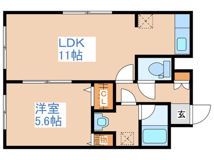 コンフォ－ト１８の物件間取画像