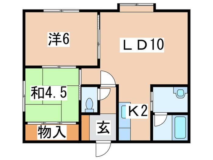 スカイハイツⅡの物件間取画像