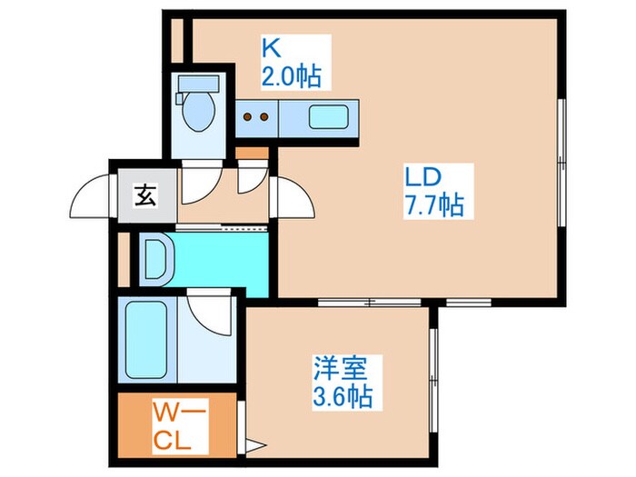 ラグナベルデ菊水7条の物件間取画像