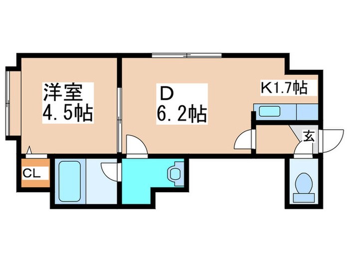 クレア壱番館の物件間取画像