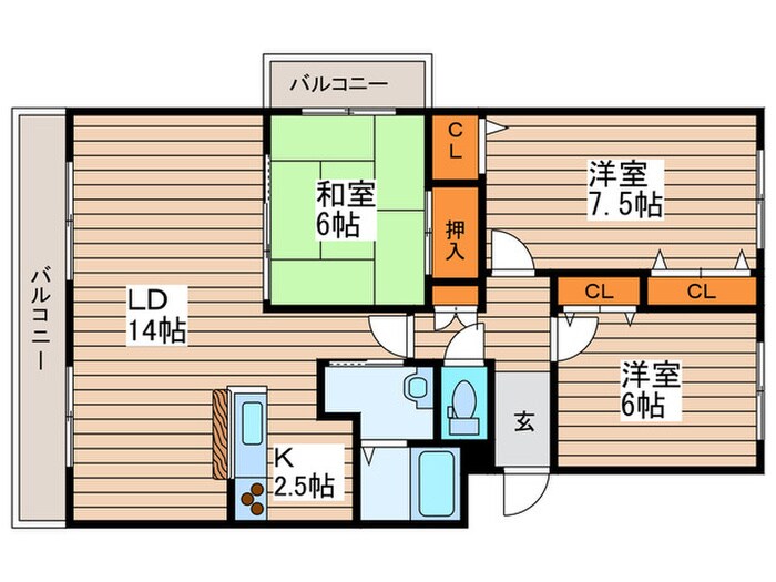 ＫＫＳ福住の物件間取画像