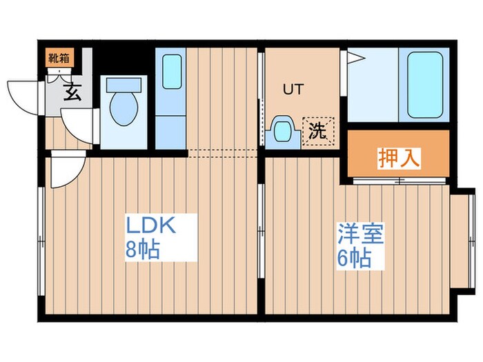 シングルコート水車町の物件間取画像