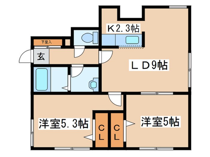 クレセリア新川の物件間取画像