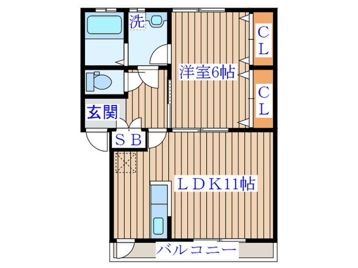 コーポストリームⅡの物件間取画像