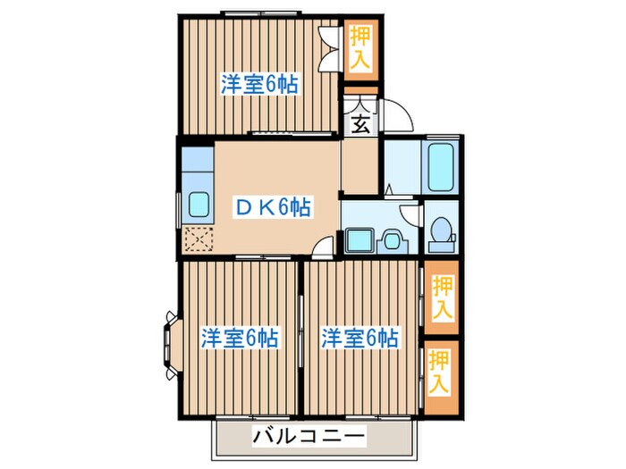 セジュール中條の物件間取画像