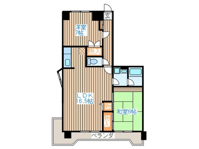 エステマ－ルの物件間取画像