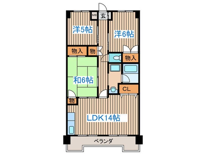 エステマ－ルの物件間取画像