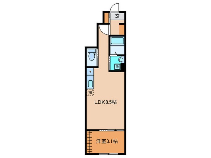 Asuit八軒小路の物件間取画像