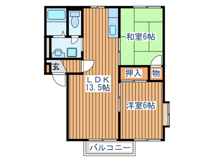 ニュ－フレグランスＡの物件間取画像