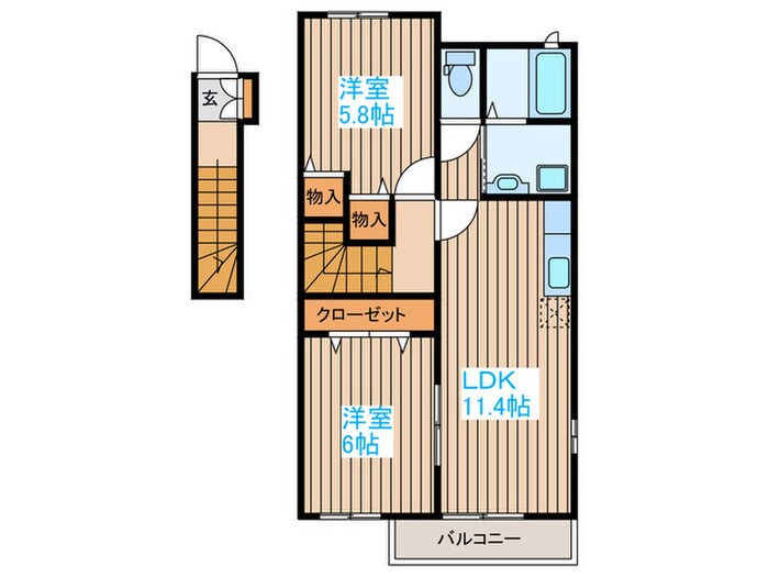 メゾン・グレイスDの物件間取画像
