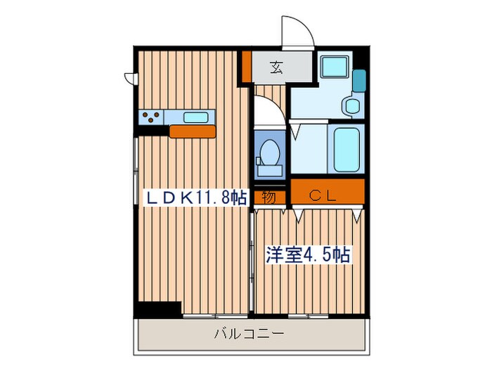 クレストコート岩切の物件間取画像