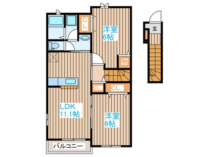コットン　ヴィラ・ノースⅠの物件間取画像
