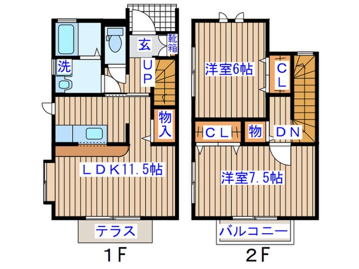 クロ－バ－フォ－Ｆ棟の物件間取画像